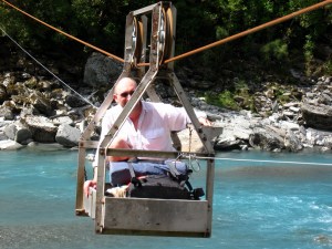 Magnus on the cableway