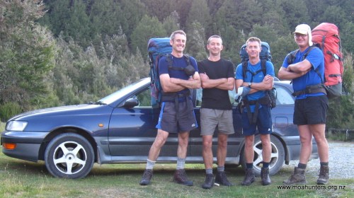 4/5 of the Moa Hunters ready to hit the track