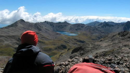The view from Sunset Saddle towards Lake Angelus.