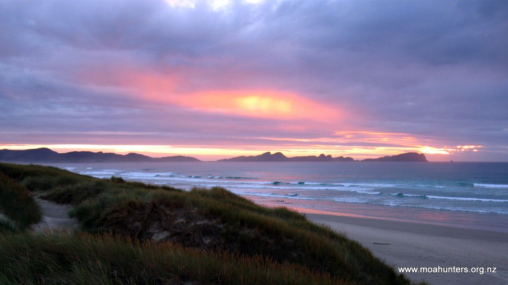 Clouds on fire above Mason Bay