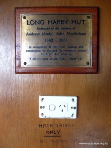 Long Harry hut has powerpoints...